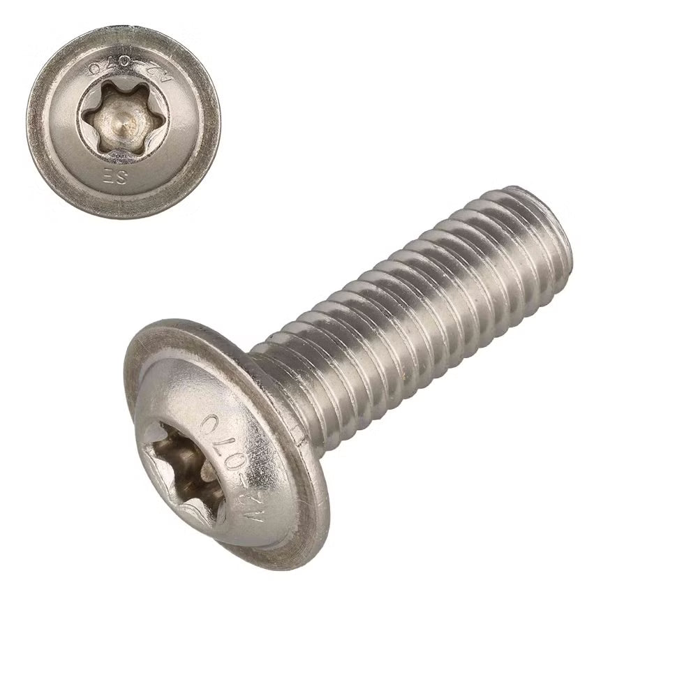 ISO 7380-2 Flachrundkopf-Schraube mit Flansch, Edelstahl A2, M8 x 20 mm, TX40 – 25 Stück