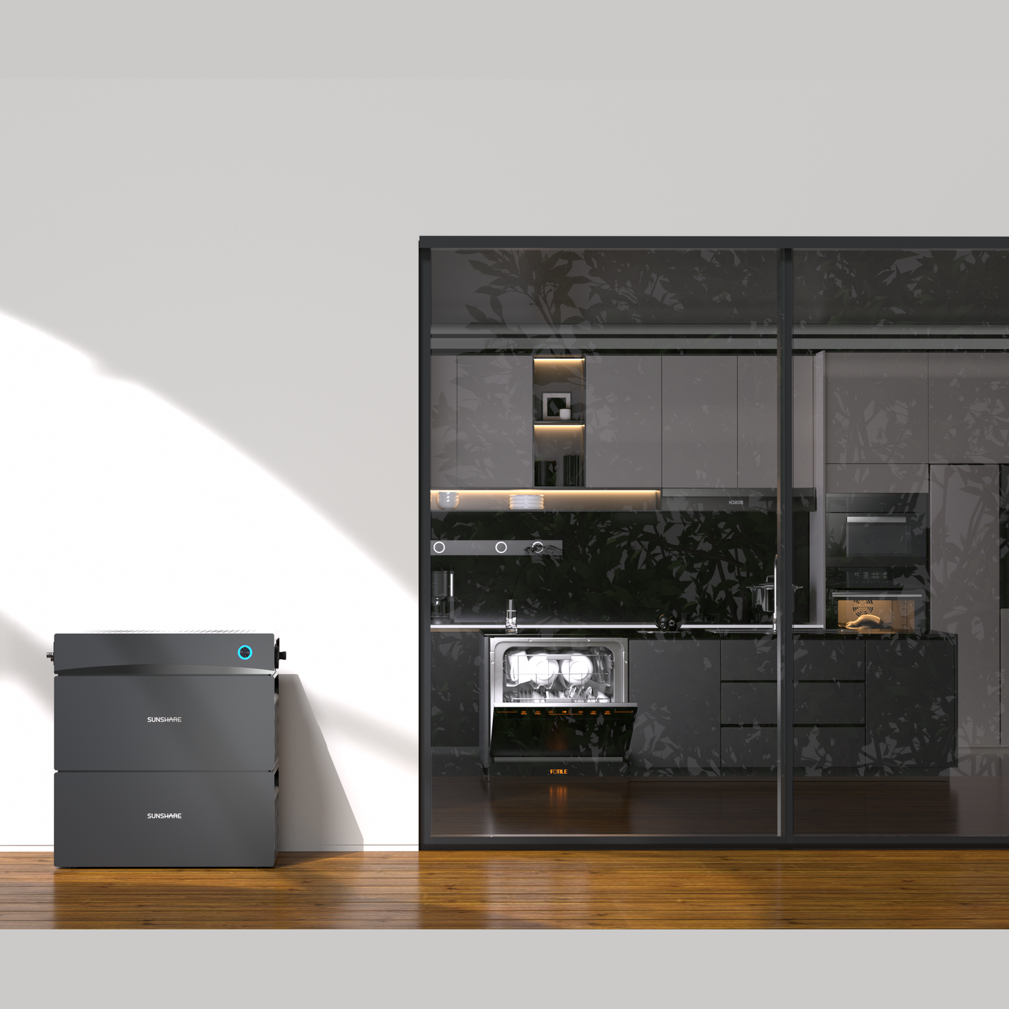 Sunshare Glory Semi-Solid Balcony Power Plant with 1.52 kWh Storage – Efficient Solar System with Dual MPPT & Expandable Energy Storage