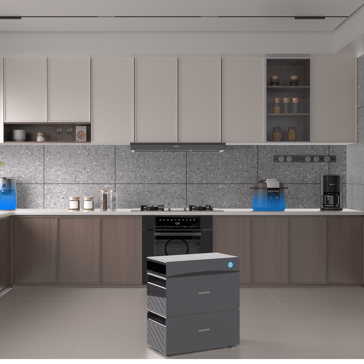 Sunshare Glory Semi-Solid Balcony Power Plant with 1.52 kWh Storage – Efficient Solar System with Dual MPPT & Expandable Energy Storage