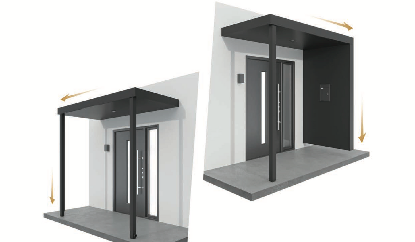 Rechteckvordach Massiv