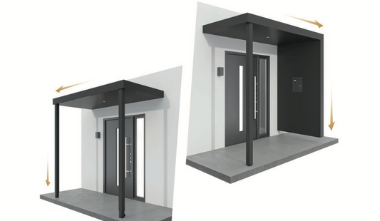 Rechteckvordach Massiv