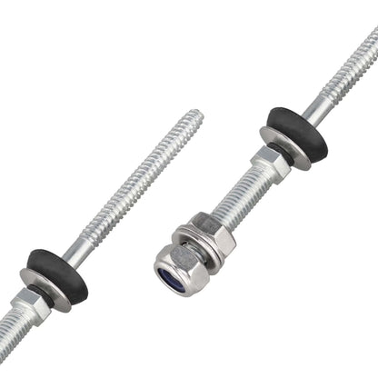 Schraubensatz für Wellblechdächer, Edelstahl A2 rostfrei – inkl. EPDM-Regenschirmscheibe – 25 Sets