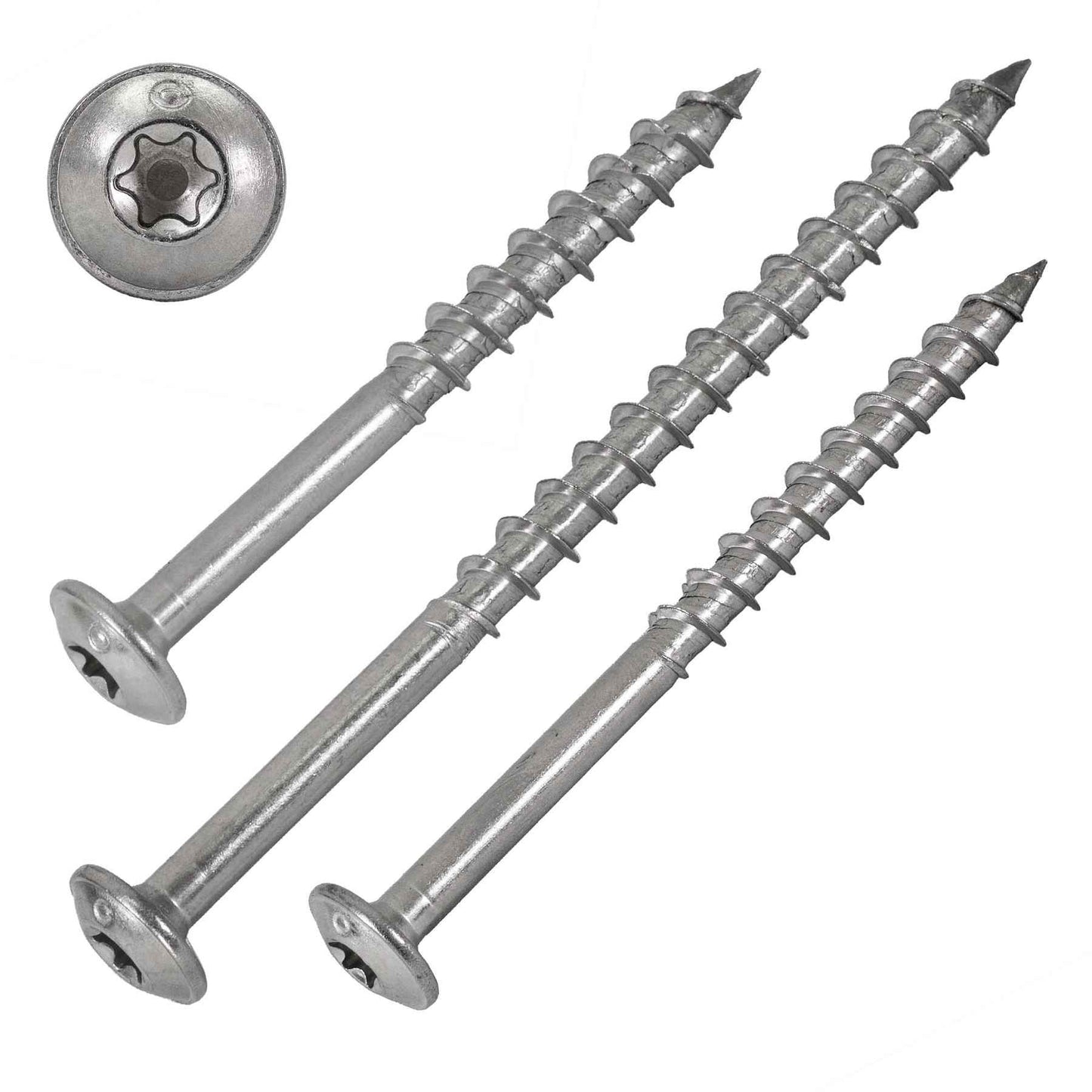 Tellerkopfschraube 8,0 x 80 mm Edelstahl A2 gehärtet – ETA-Zulassung – Solar/PV-Schraube – 50 Stück