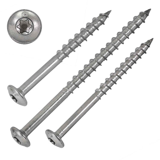 Tellerkopfschraube 8,0 x 80 mm Edelstahl A2 gehärtet – ETA-Zulassung – Solar/PV-Schraube – 50 Stück
