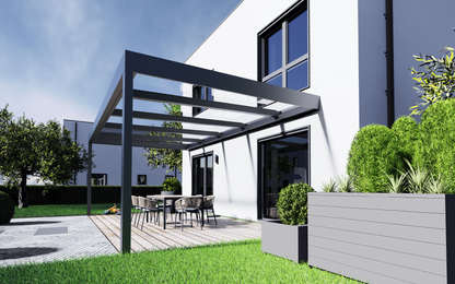 Alu Terrassenüberdachung Design Flachdach